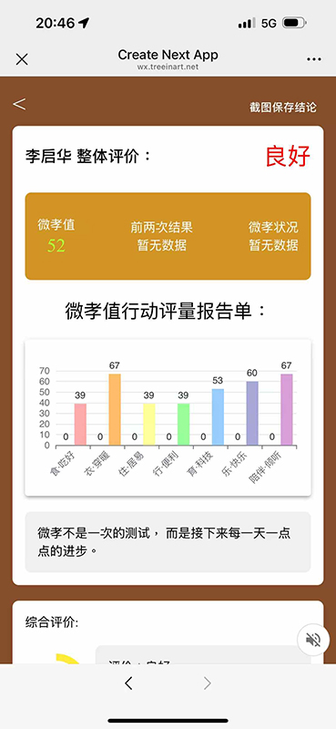 微孝值測試小程式